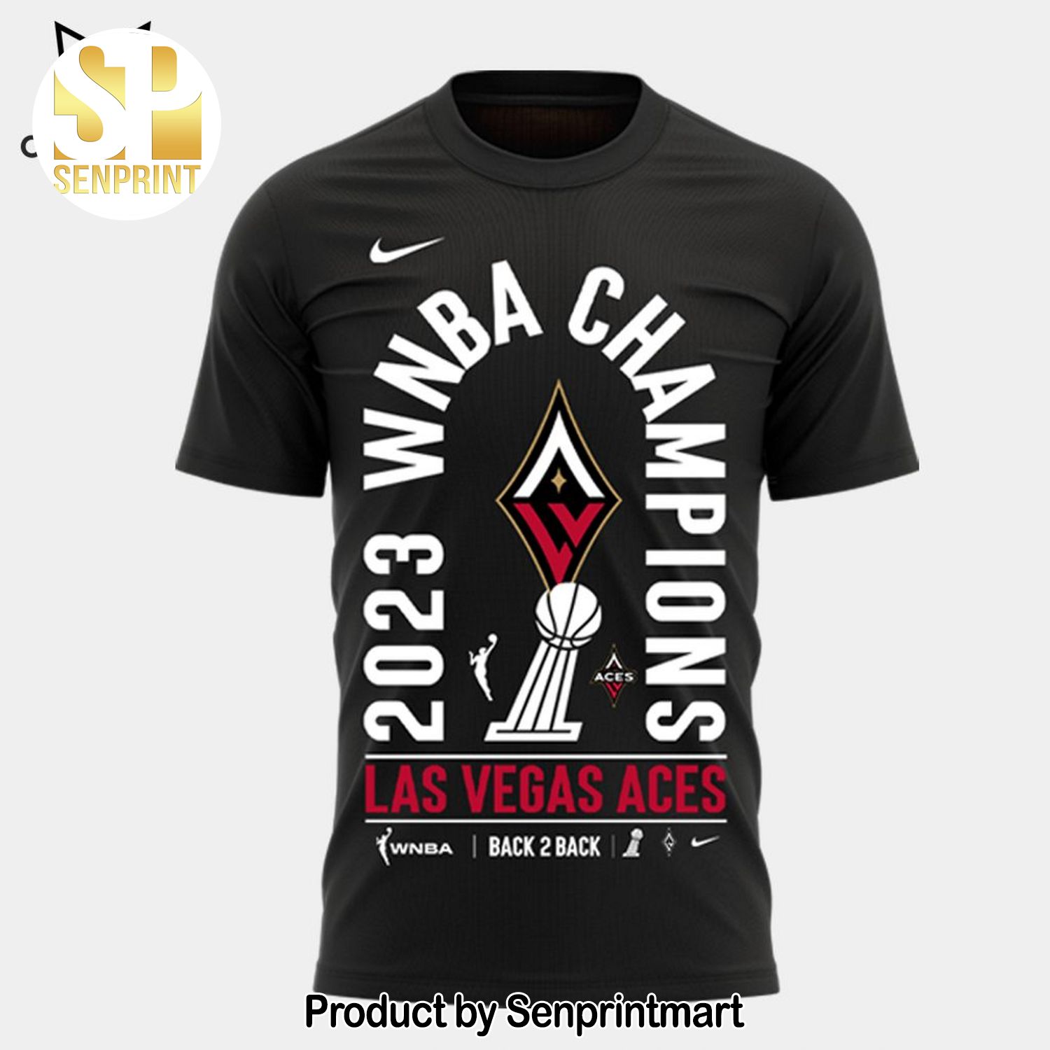2023 WNBA Champions Las Vegas Aces Full Printing 3D Shirt