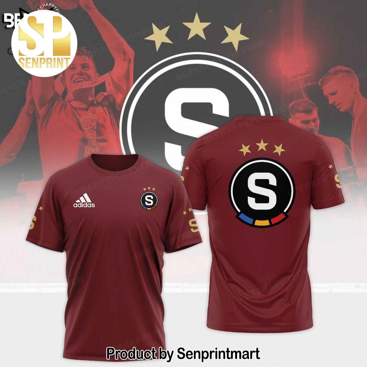 AC Sparta Praha Red Logo Design 3D Shirt