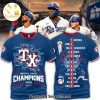 American League Champion Texas Rangers Black 3D All Over Printed Shirt