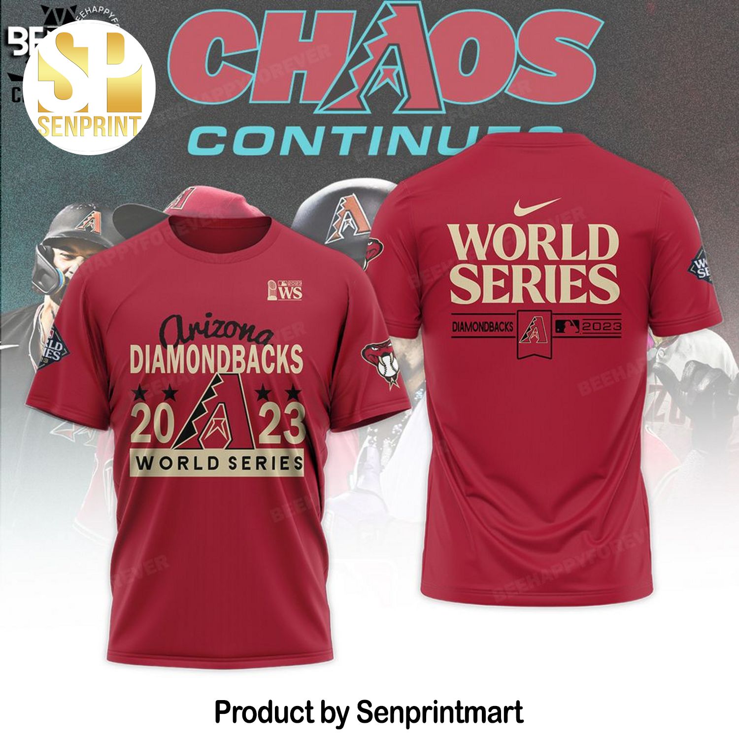 Arizona Diamondbacks 2023 World Series Red Design Full Print Shirt