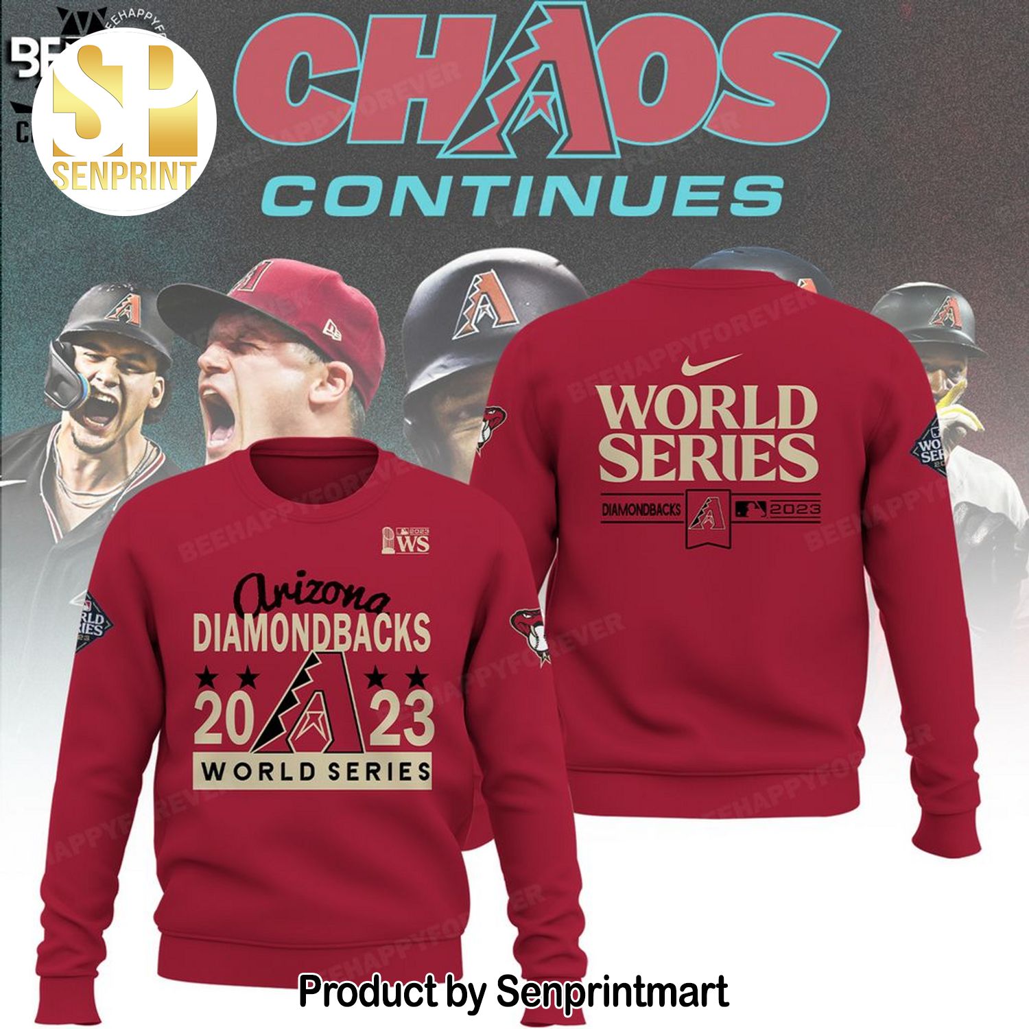Arizona Diamondbacks 2023 World Series Red Design Full Print Shirt