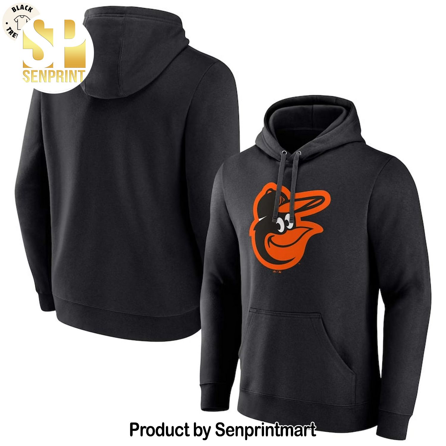 Baltimore Orioles Mascot Design Black All Over Printed Shirt