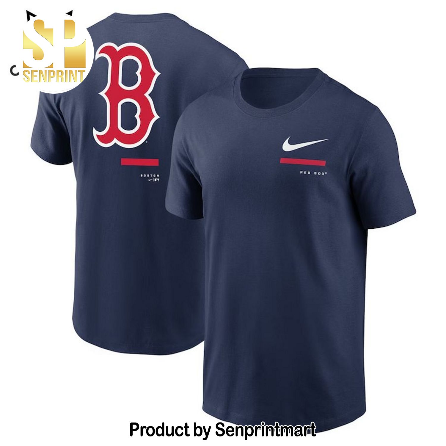 Boston Red Sox Blue 3D Full Printing Shirt