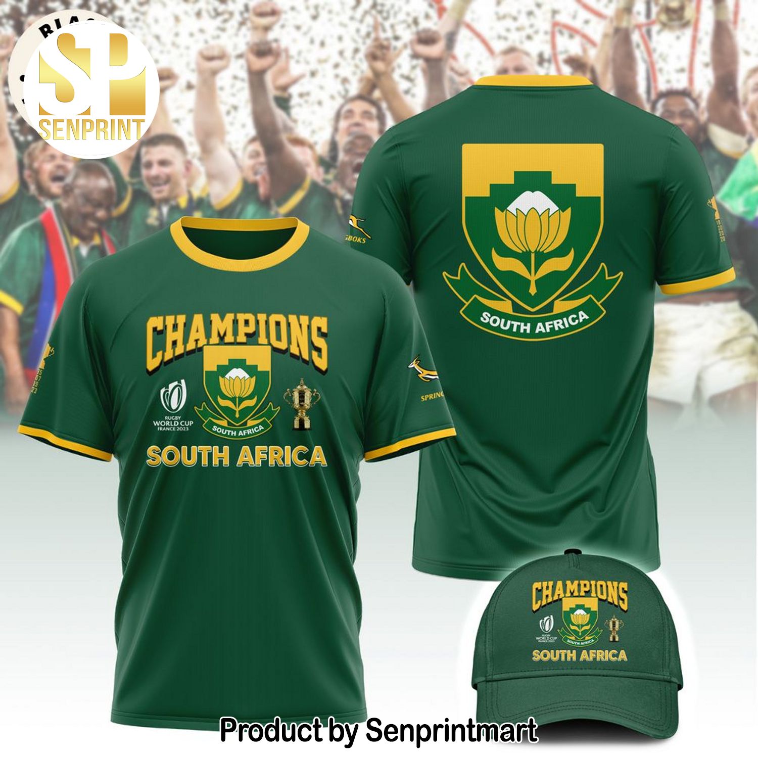 Champions South Africa Logo 3D Full Print Shirt