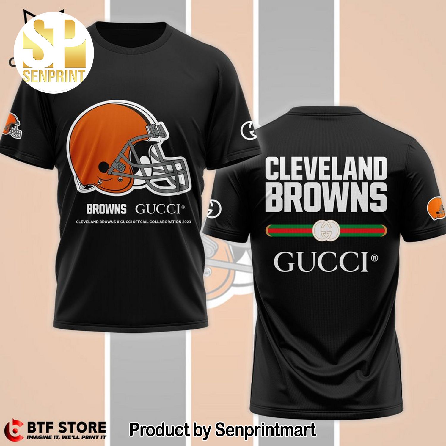 Cleveland Brown Gucci Mascot 3D Full Print Shirt