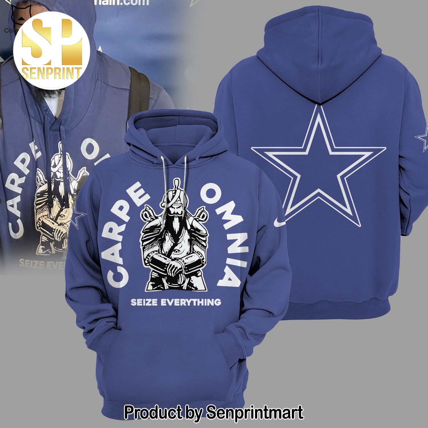 Dallas Cowboys Carpe Omnia Seize Everything Blue 3D Shirt