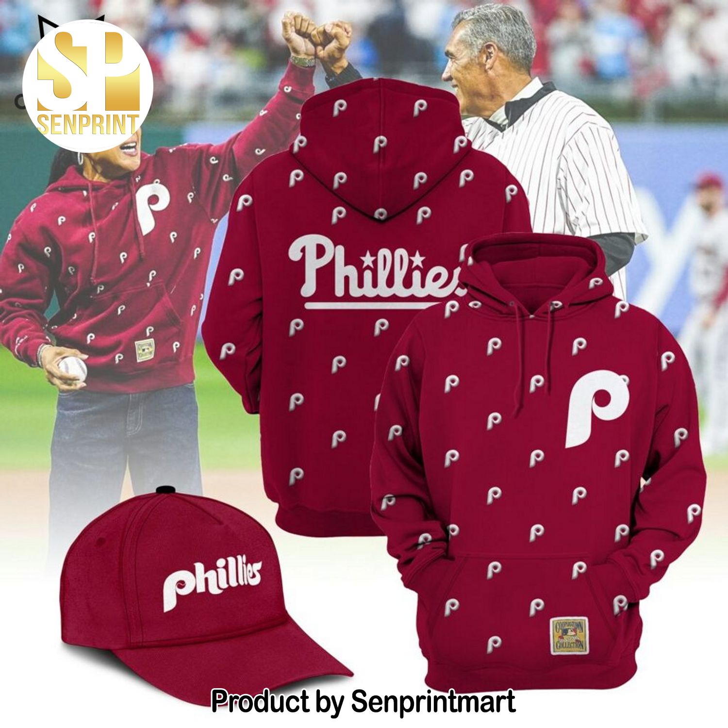 Dawn Staleys Philadelphia Phillies Red Design Full Print Shirt