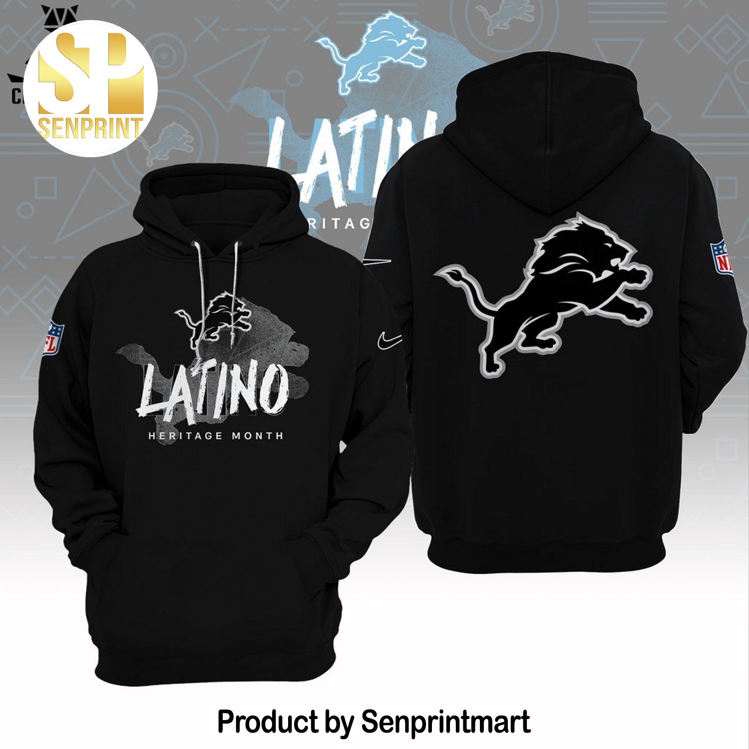 Detroit Lions 2023 Latino Heritage Month Full Printing Shirt