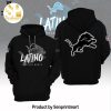 Detroit Lions 2023 Latino NFL Logo White Design All Over Printed Shirt