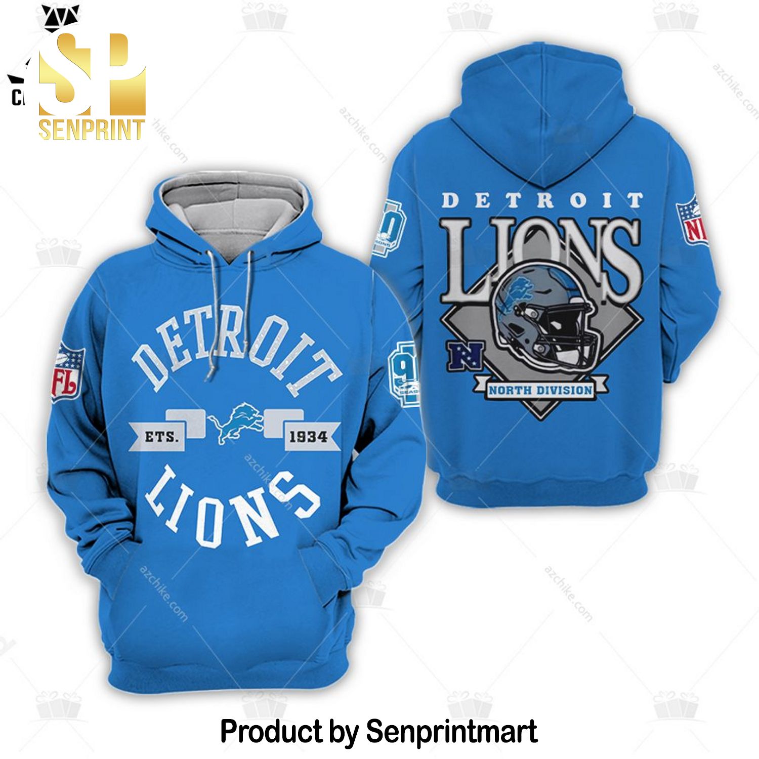 Detroit Lions ETS 1934 Mascot Design 2023 3D Shirt