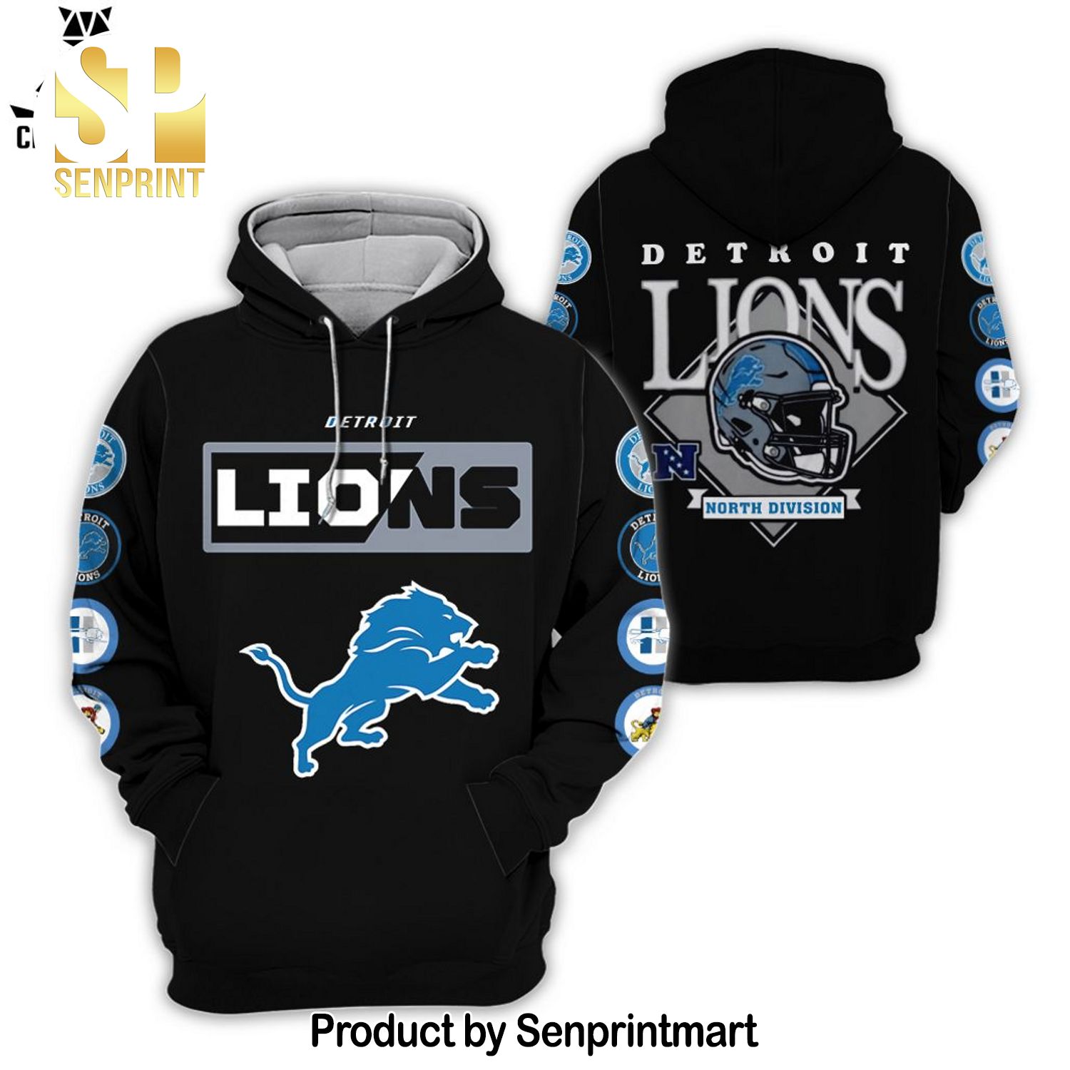 Detroit Lions North Divison Mascot Design All Over Printed Shirt