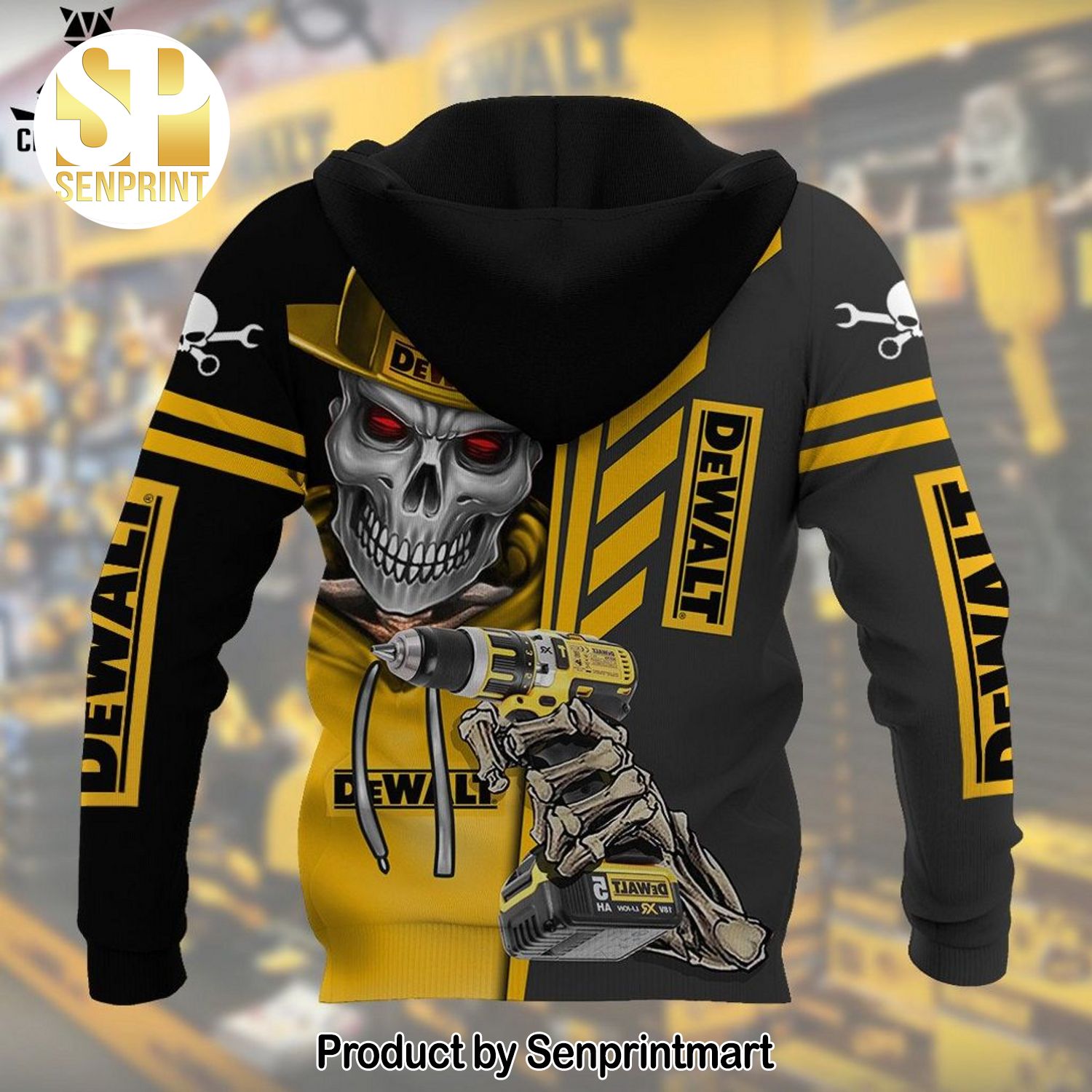 Dewalt Skullcap Design Full Printing Shirt