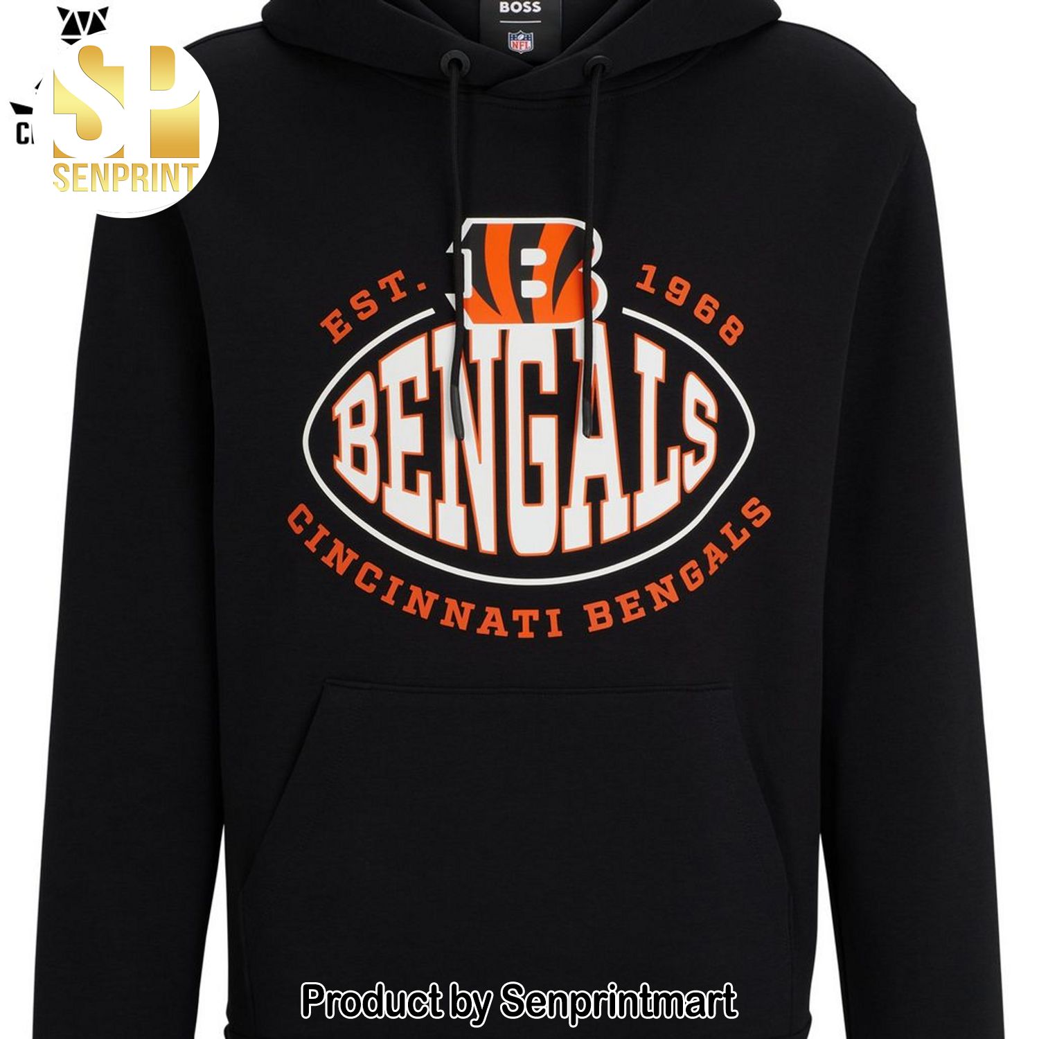 EST 1968 Cincinnati Bengals Logo Design All Over Printed Shirt
