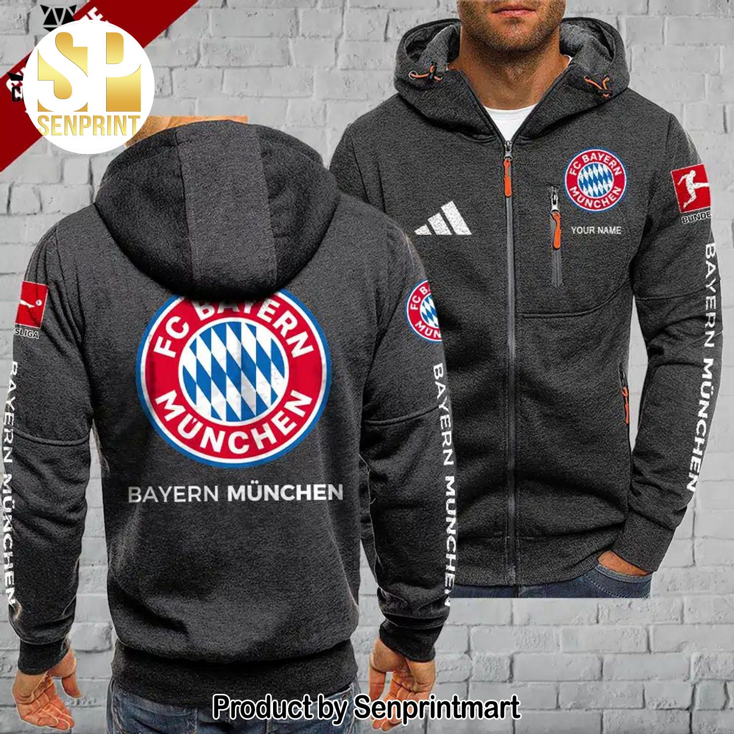 FC Bayern Munchen Logo Design All Over Print Shirt