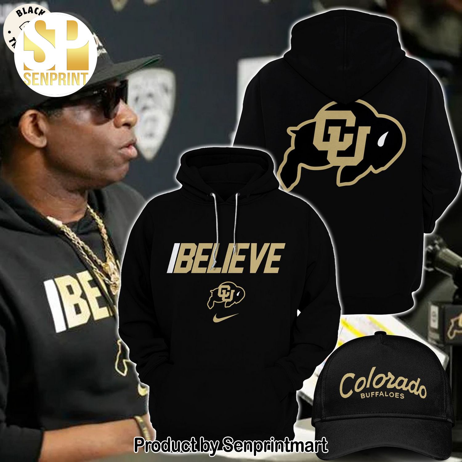 Ibelieve Colorado Buffaloes Football Logo All Over Print Shirt