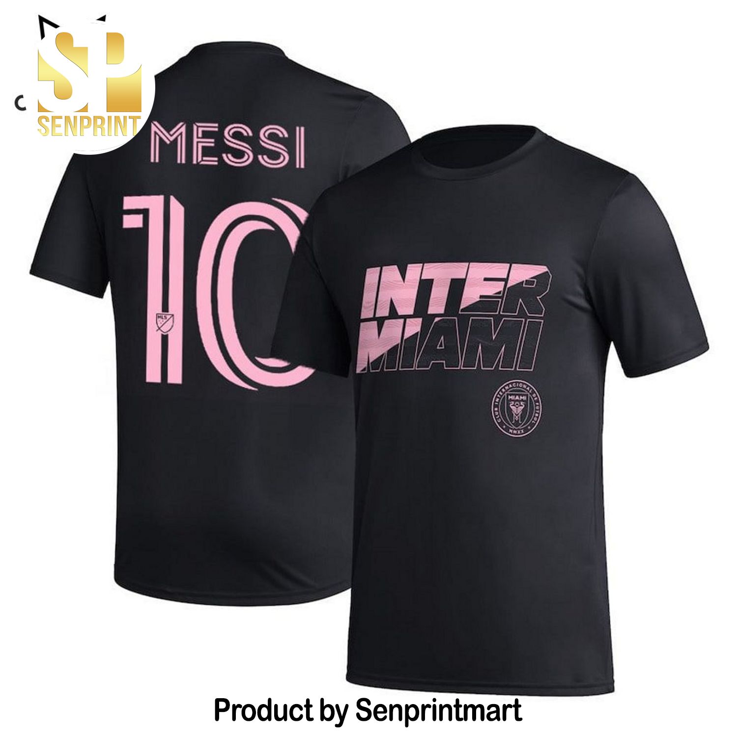 Inter Miami Club International De Futbol Logo Black Full Printing 3D Shirt