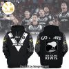 Kiwis NZRL New Zealand National Rugby League BLK Go Kiwis Black 3D Full Printed Shirt