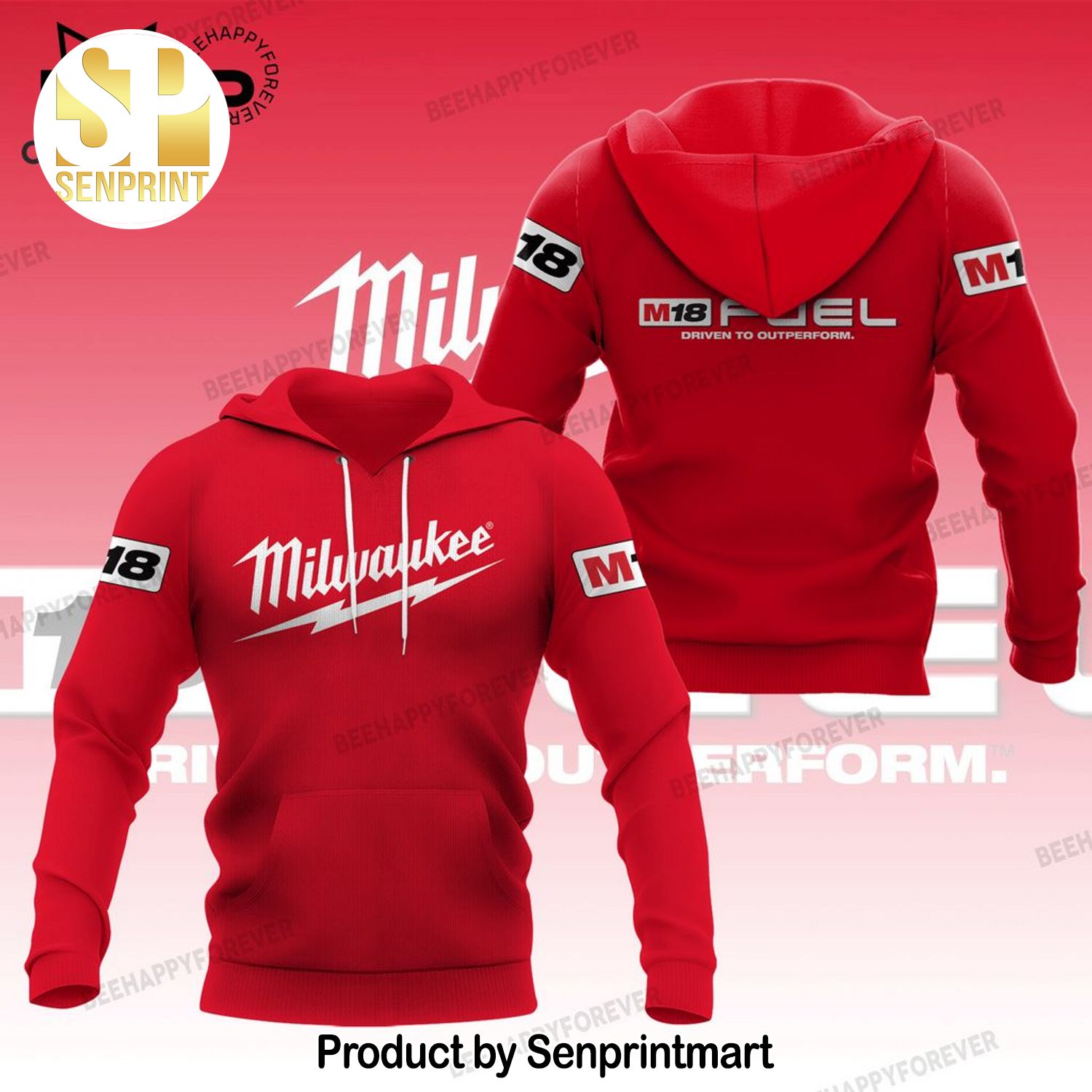 Milwaukee MX Fuel Red Design Full Print Shirt