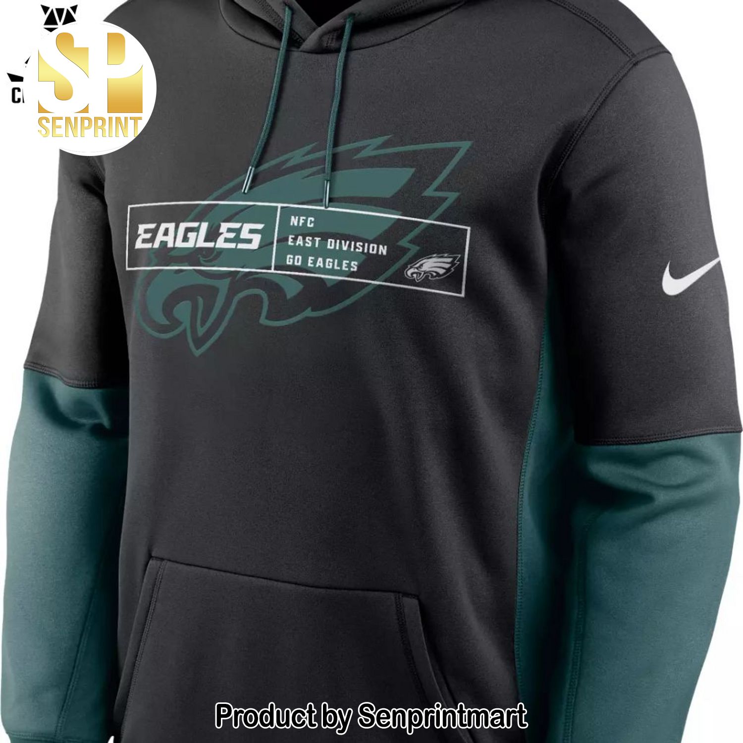 NFL East Division Go Eagles Mascot Design Full Print Shirt
