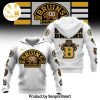 NHL Boston Bruins 100 Centennial White Logo Design All Over Printed Shirt