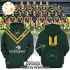 Personalized Australian Kangaroos Pacific Rugby League Championships Green With Yellow Trim 3D All Over Printed Shirt