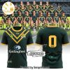 Personalized Australian Kangaroos Pacific Rugby League Championships Green Design Full Printing Shirt