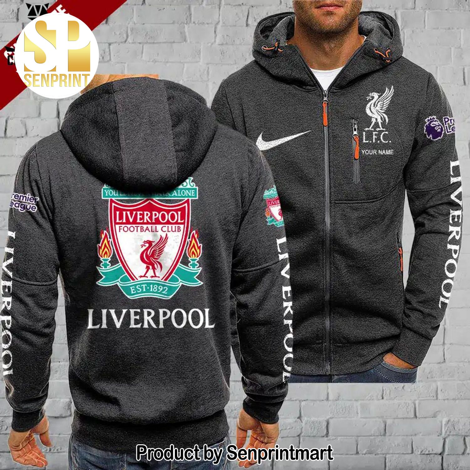Personalized Liverpool Football Club EST 1892 Logo Design Full Printing Shirt