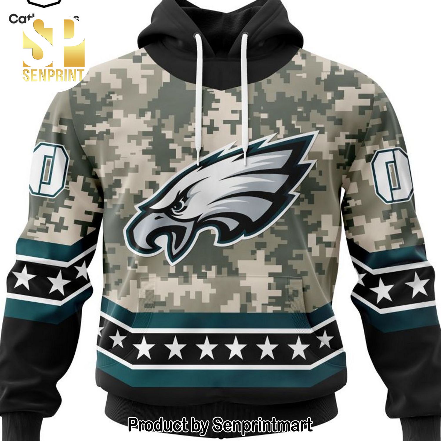 Personalized Philadelphia Eagles Special Camo Design For Veterans Day – WS01 3D Shirt