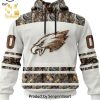 Personalized Philadelphia Eagles Special Camo Hunting Design With Skull Art Full Printed Shirt