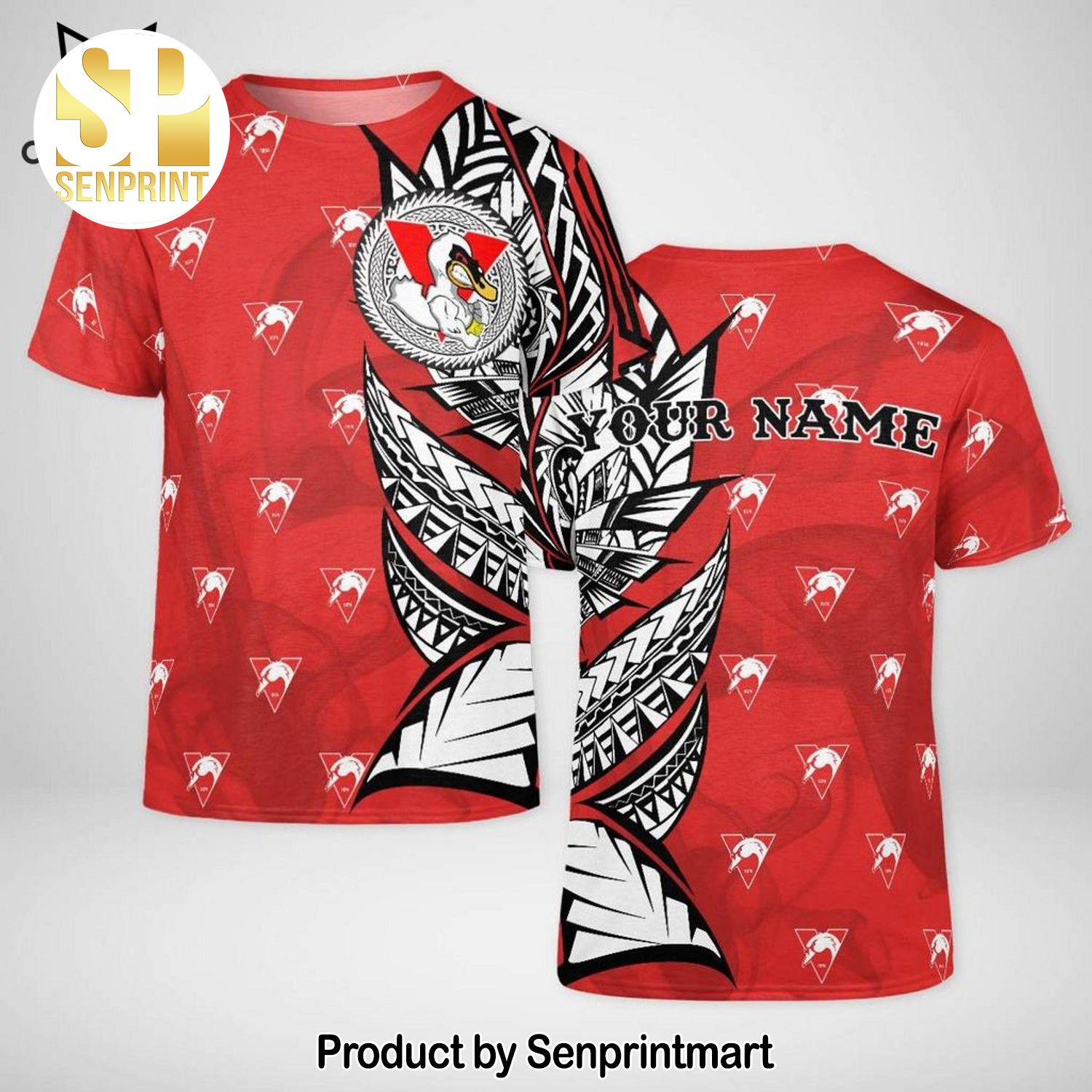 Personalized Sydney Swans Tribal Smoke 3D Full Print Shirt