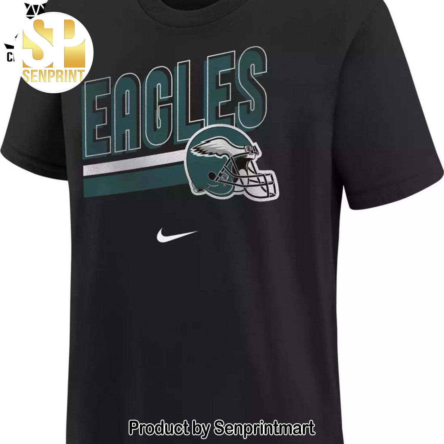 Philadelphia Eagles Black 3D Full Printed Shirt