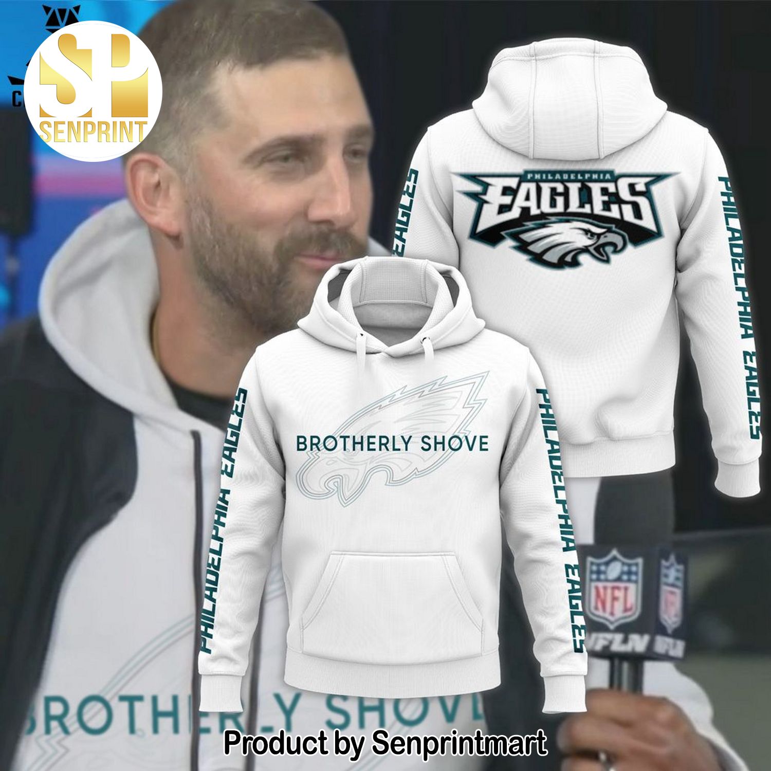 Philadelphia Eagles Brotherly Mascot Design All Over Printed Shirt