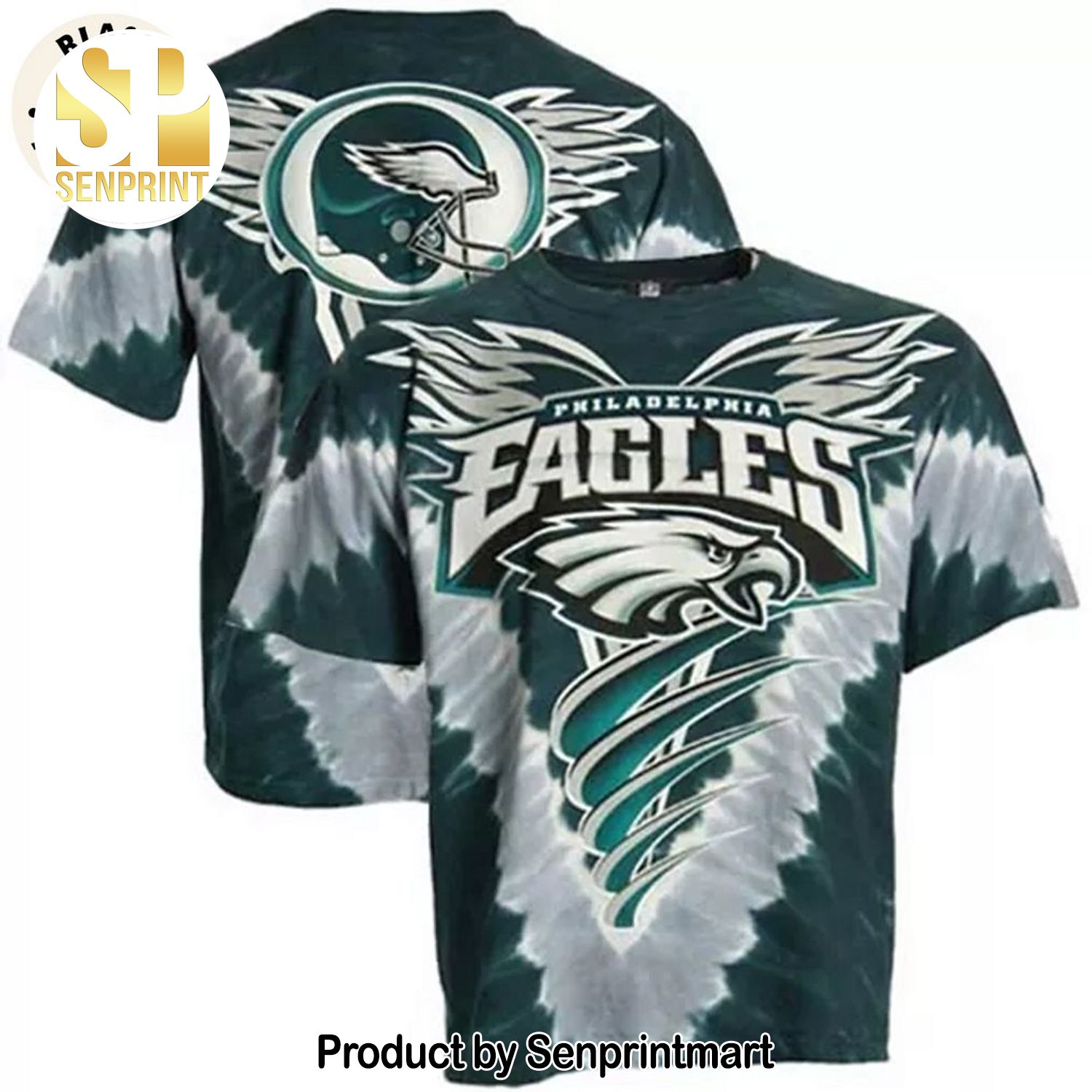 Philadelphia Eagles Football Color Spread Mascot 3D Full Printing Shirt