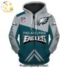 Philadelphia Eagles Football Color Spread Mascot 3D Full Printing Shirt