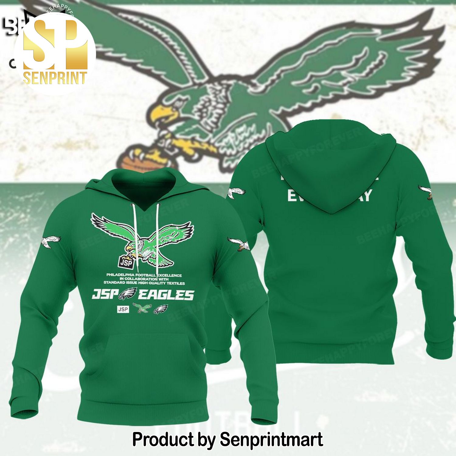 Philadelphia Football Excellence JSP Eagles Mascot Design Full Printing Shirt