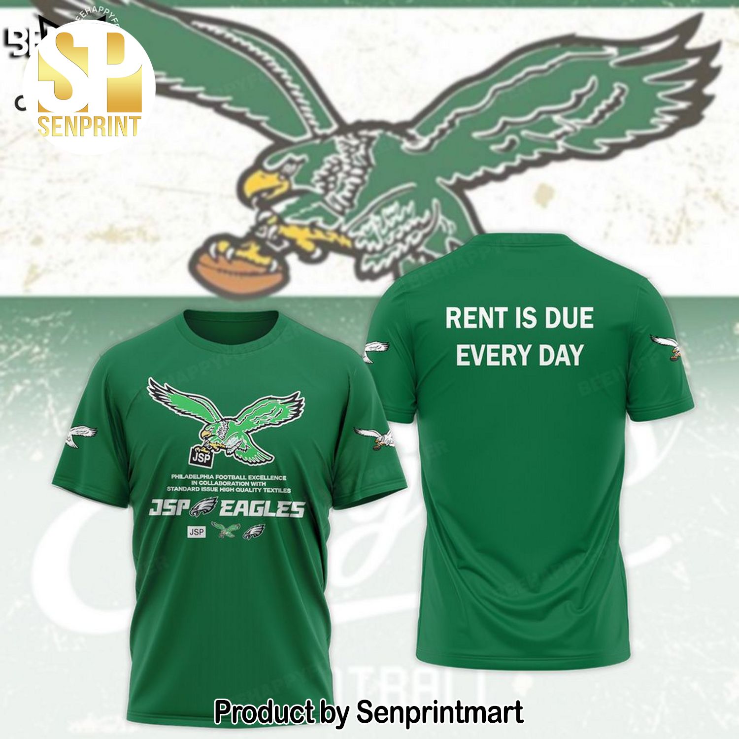 Philadelphia Football Excellence JSP Mascot Design All Over Printed Shirt