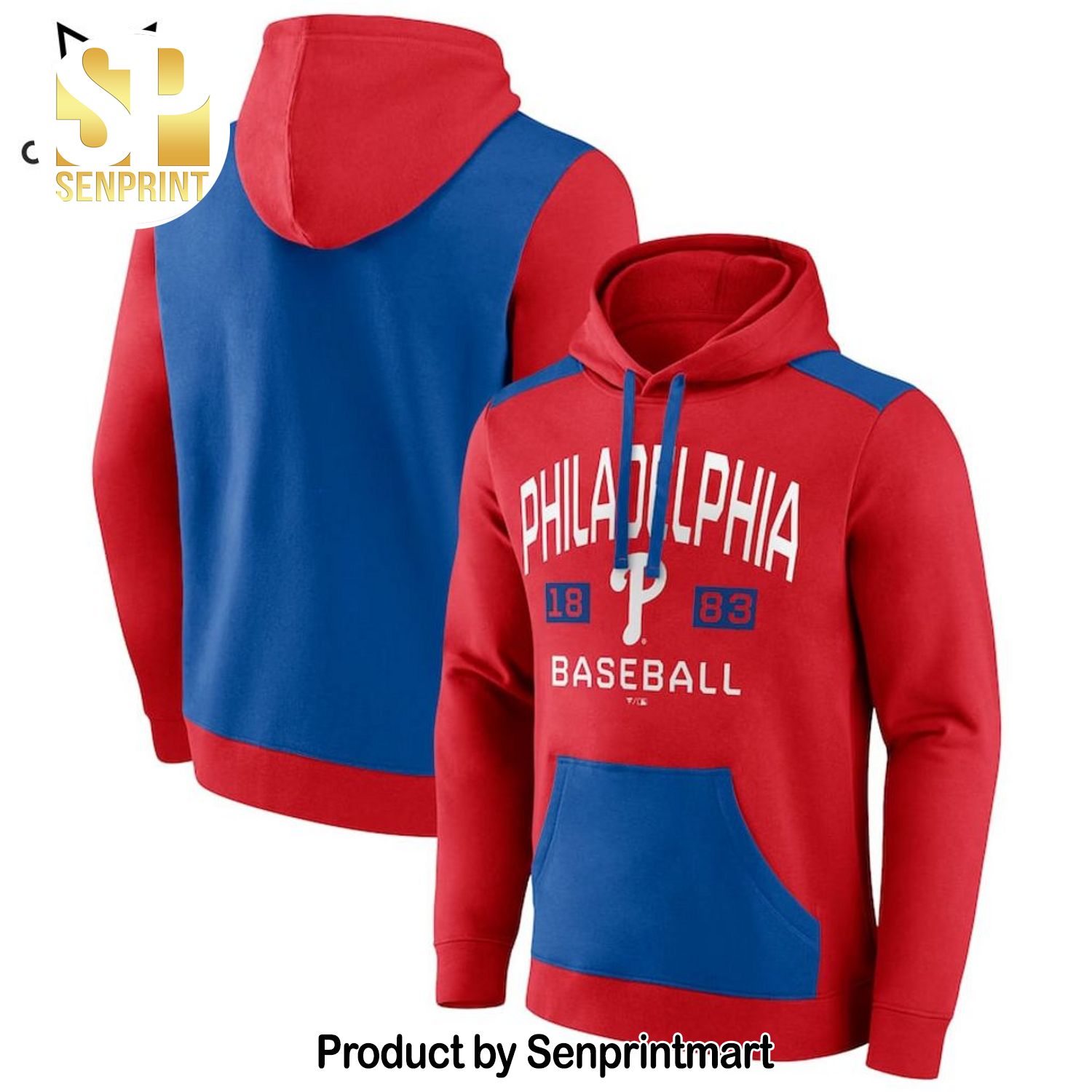 Philadelphia Phillies 1883 Baseball Red Blue All Over Print Shirt