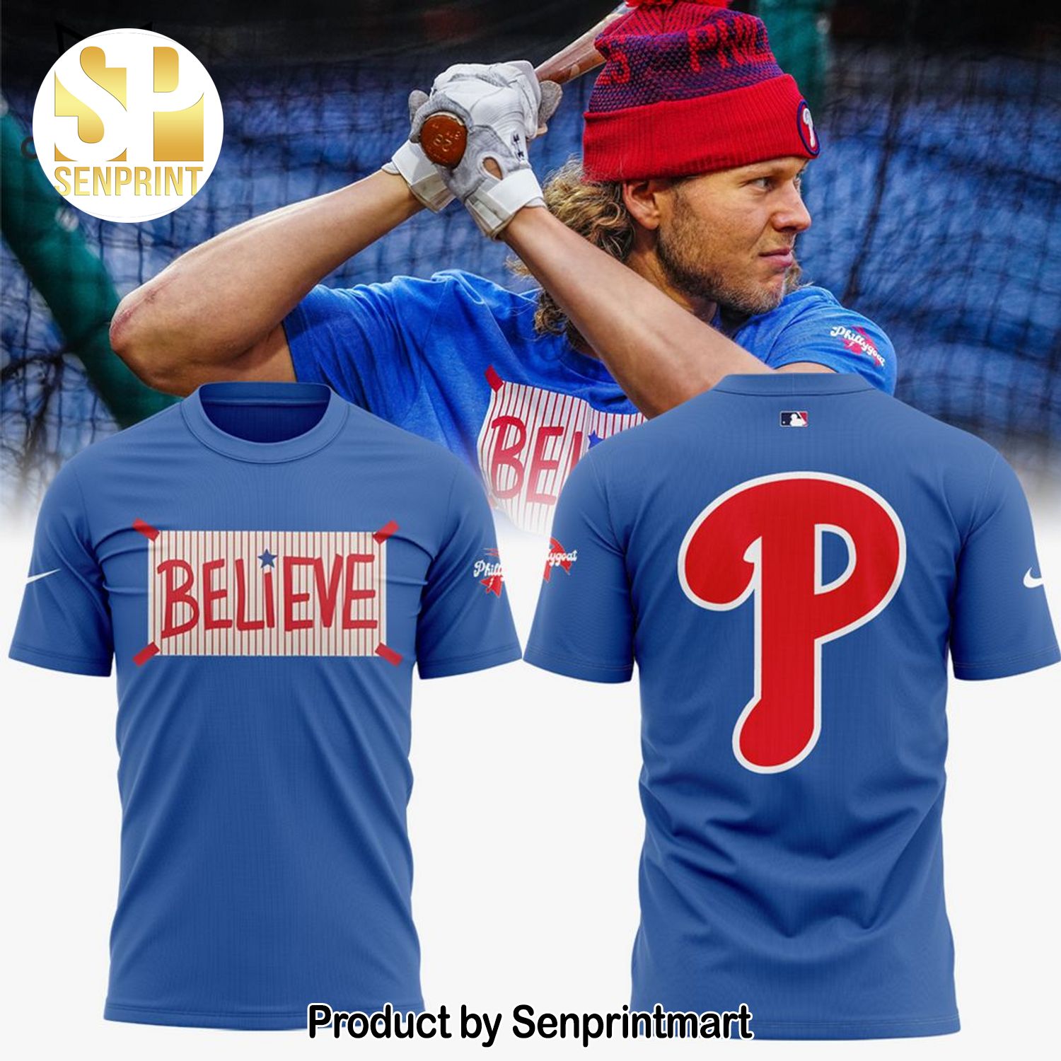 Philadelphia Phillies Believe Blue 3D All Over Printed Shirt