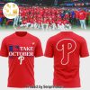 Philadelphia Phillies Fanatics Branded Red 2023 Postseason Logo Design Full Print Shirt