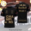 Red Bull Racing Champions Mobil1 Cracle Tezos Logo Design Full Printed Shirt