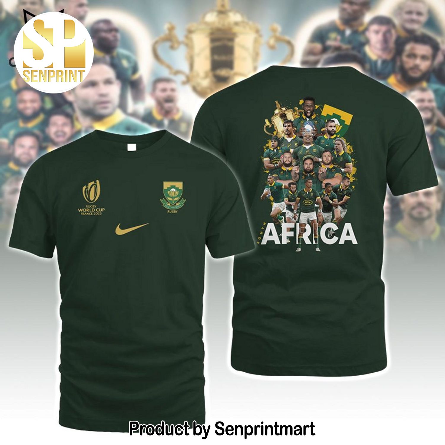 Rugby World Cup 2023 Africa Black 3D All Over Printed Shirt