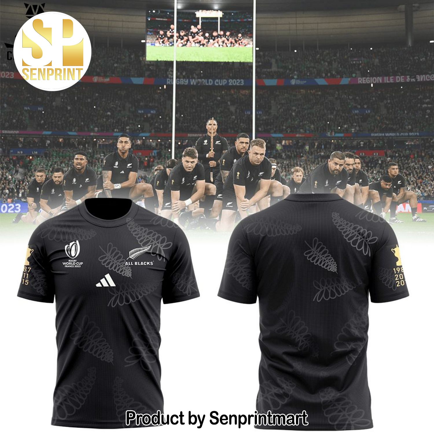 Rugby Worldcup France 2023All Blacks Logo 3D All Over Print Shirt