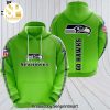 Seattle Seahawks Green Design Full Printing Shirt