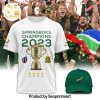 South African Rugby World Champions Springboks 2023 Green 3D All Over Printed Shirt