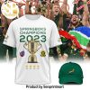 Springboks Champions 2023 Logo White 3D Full Print Shirt