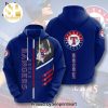 Texas Rangers Baseball Logo Blue Red Design Full Printed Shirt