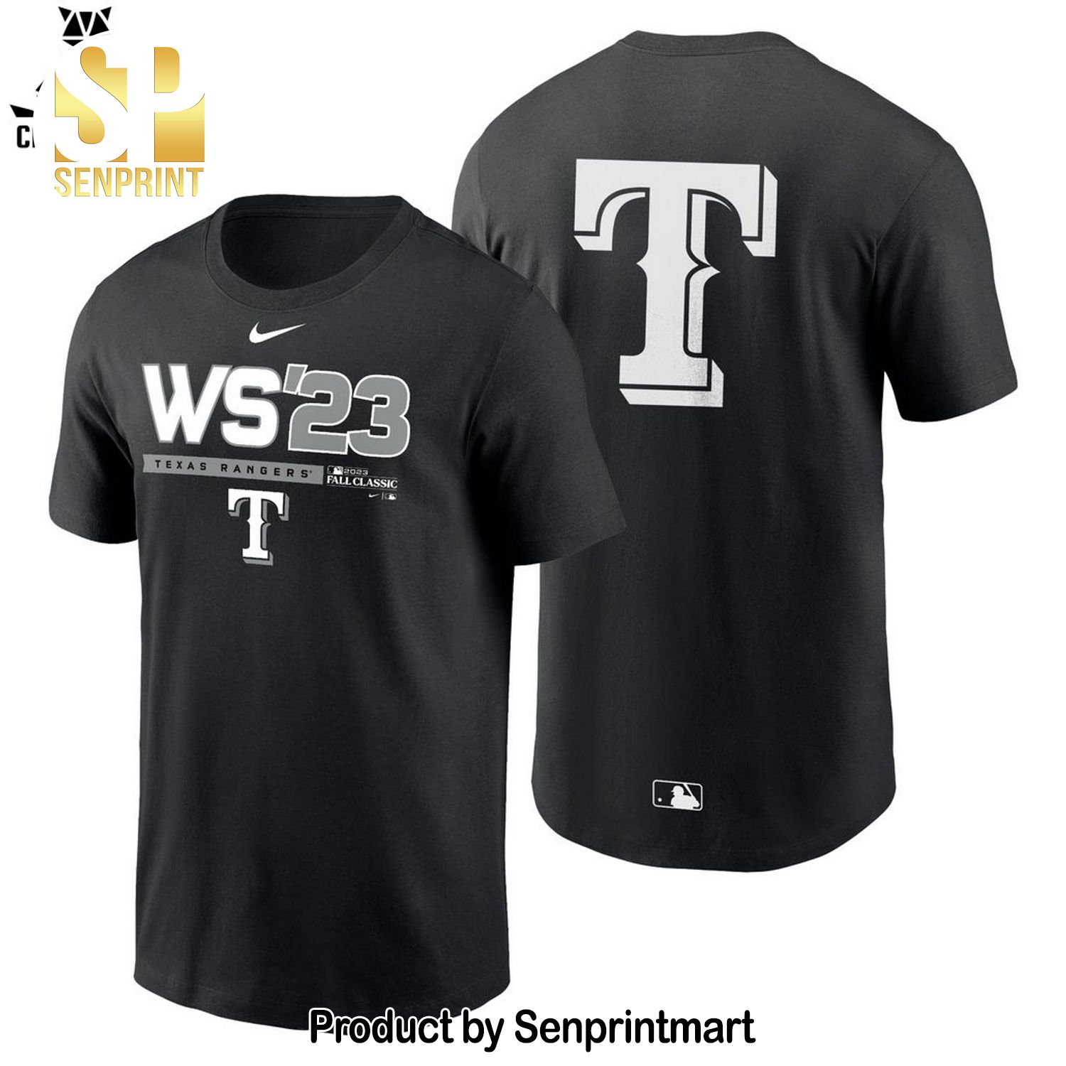 Texas Rangers Black WS’23 Black 3D Full Printing Shirt