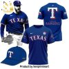 Texas Rangers Blue Full Printing 3D Shirt