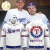 Texas Rangers Logo White Blue Design All Over Printed Shirt