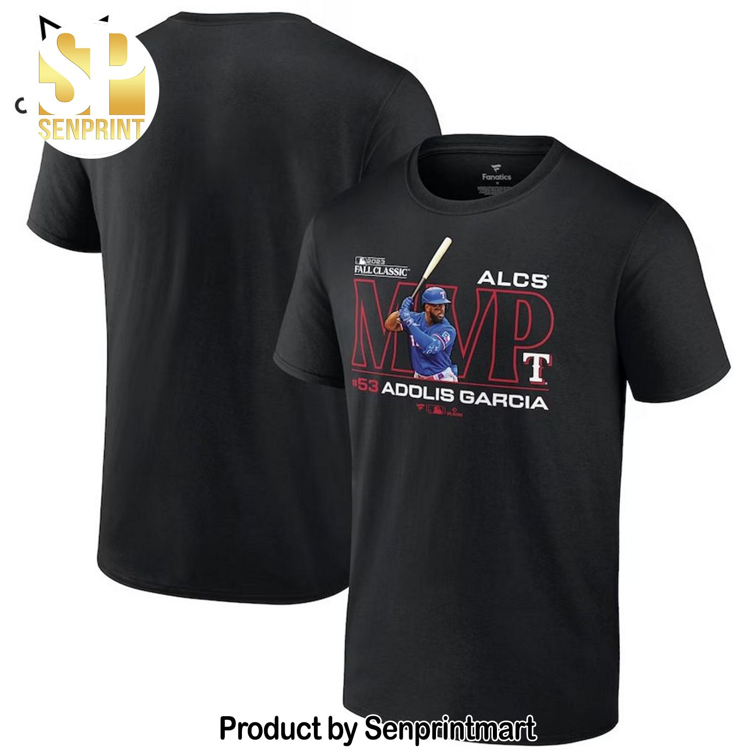 Texas Rangers MVP Addlis Garcia Black Full Print 3D Shirt